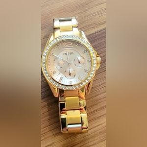 Rose gold Fossil watch - has some wear but good condition!